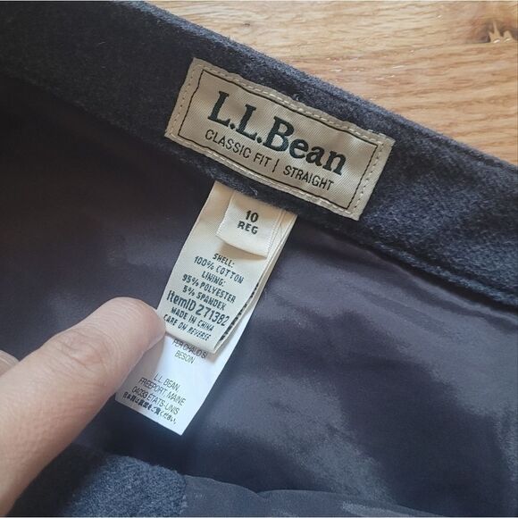 L.L. Bean 10 Vintage Classic Fit Straight Lined Skirt - Picture 6 of 7